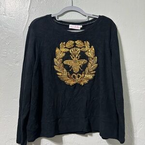 Mary Marshmallow Gold Bee Sequence Long Sleeve